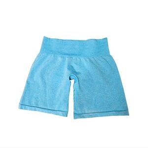 NVGTN Woman's Carribean Blue Pro Seamless Gym Workout Shorts